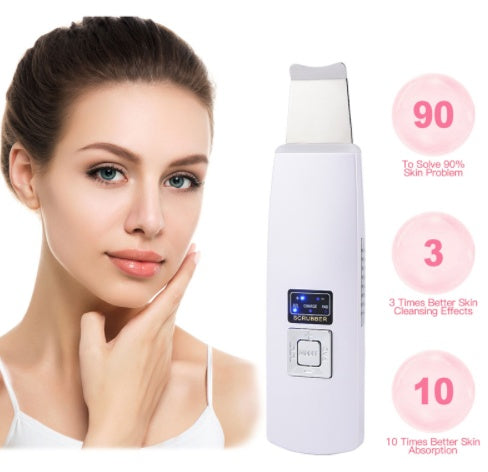 Ultrasonic Skin Scrubber Face Cleanser Blackhead Acne Removal Facial