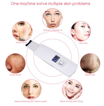 Ultrasonic Skin Scrubber Face Cleanser Blackhead Acne Removal Facial