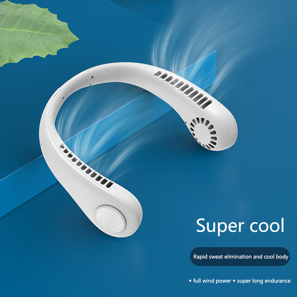Hanging Neck Fan Portable Cooling Fan USB Leafless 360 Degree