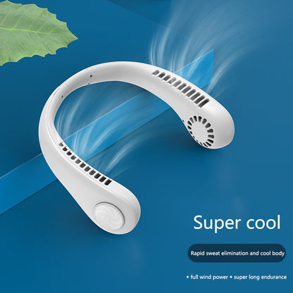 Hanging Neck Fan Portable Cooling Fan USB Leafless 360 Degree